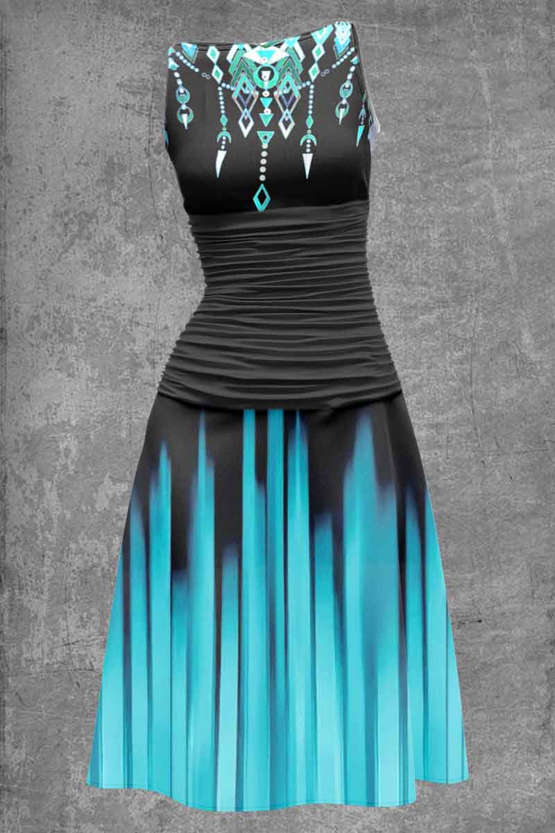 Art-Inspired Printed Midi Dress main image 1