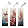 3Pcs DIY Flowers Butterfly Special Shape Diamond Painting Bookmark