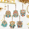 6pcs Flower Dreamcatcher DIY Diamond Painting Double Sided Keychains