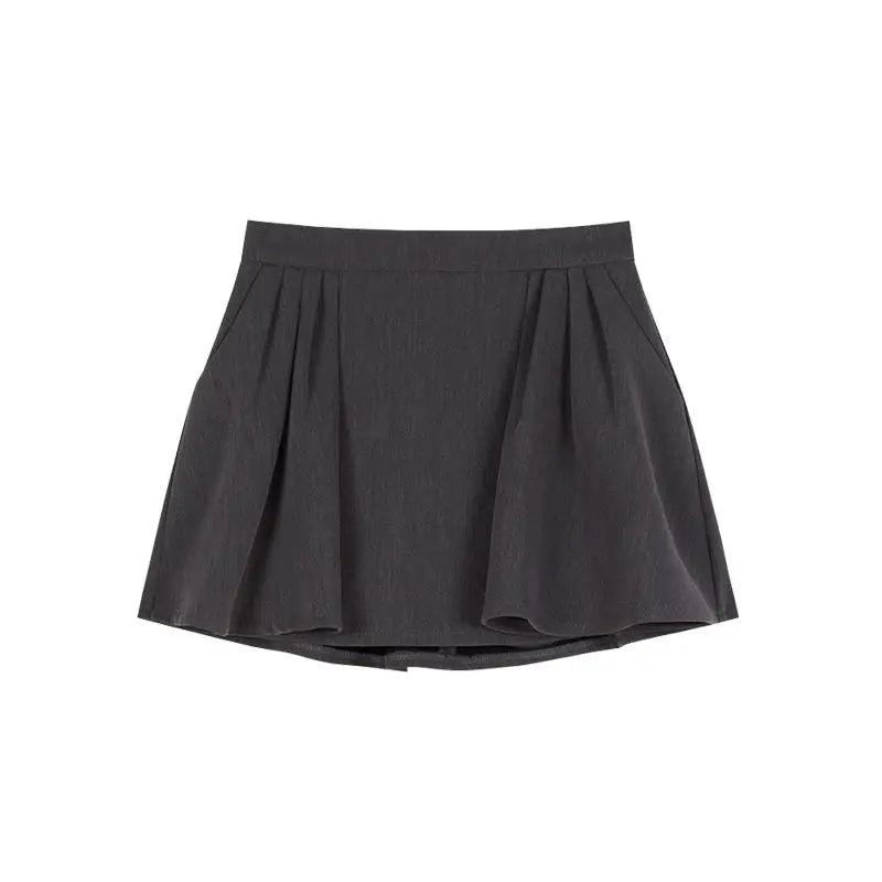 French Elegant 2 Piece Skirt Set Women Sexy Backless Sleeveless Y2k Crop Top Vest Casual Slim Pleated Crop Skirt Summer 2024 LANFUBEISI
