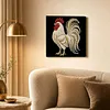 DIY Pearl Painting Rooster for Home Wall Decor with Frame(30x30cm)
