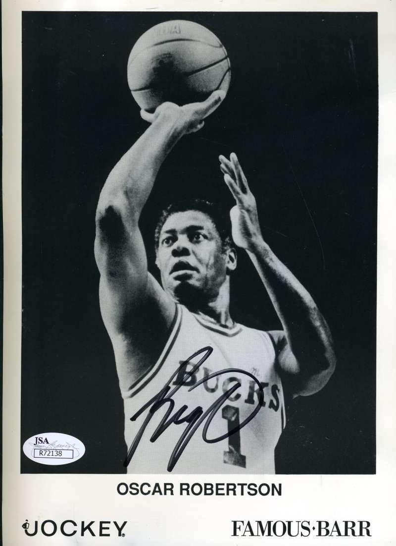 Oscar Robertson Jsa Coa Autographed 6x9 Photo Poster painting Hand Signed Authentic