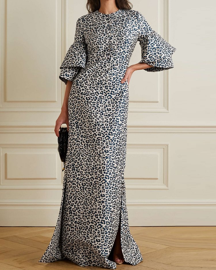 Petal sleeve dress