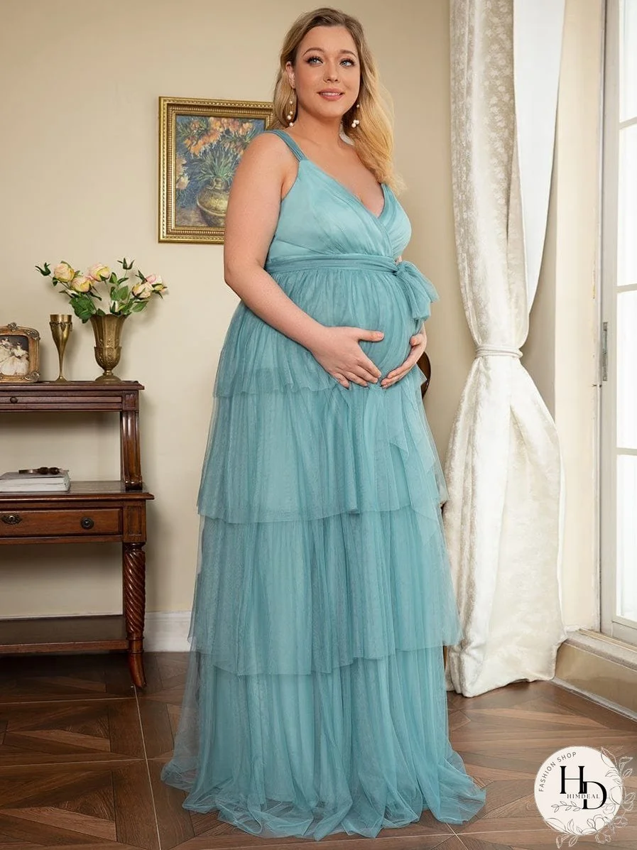 V-Neck Maternity Dress