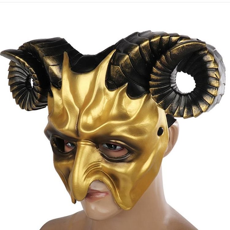 (Buy 2 Get 1 Free) Animal Ox Horn 3D Face Mask For Halloween Costume