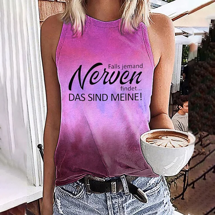 Comstylish Women's Inspirational Quotes German Printed Tank Top