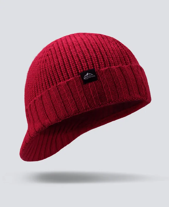 Outdoor Solid Warmth Wool Knitted Hat 