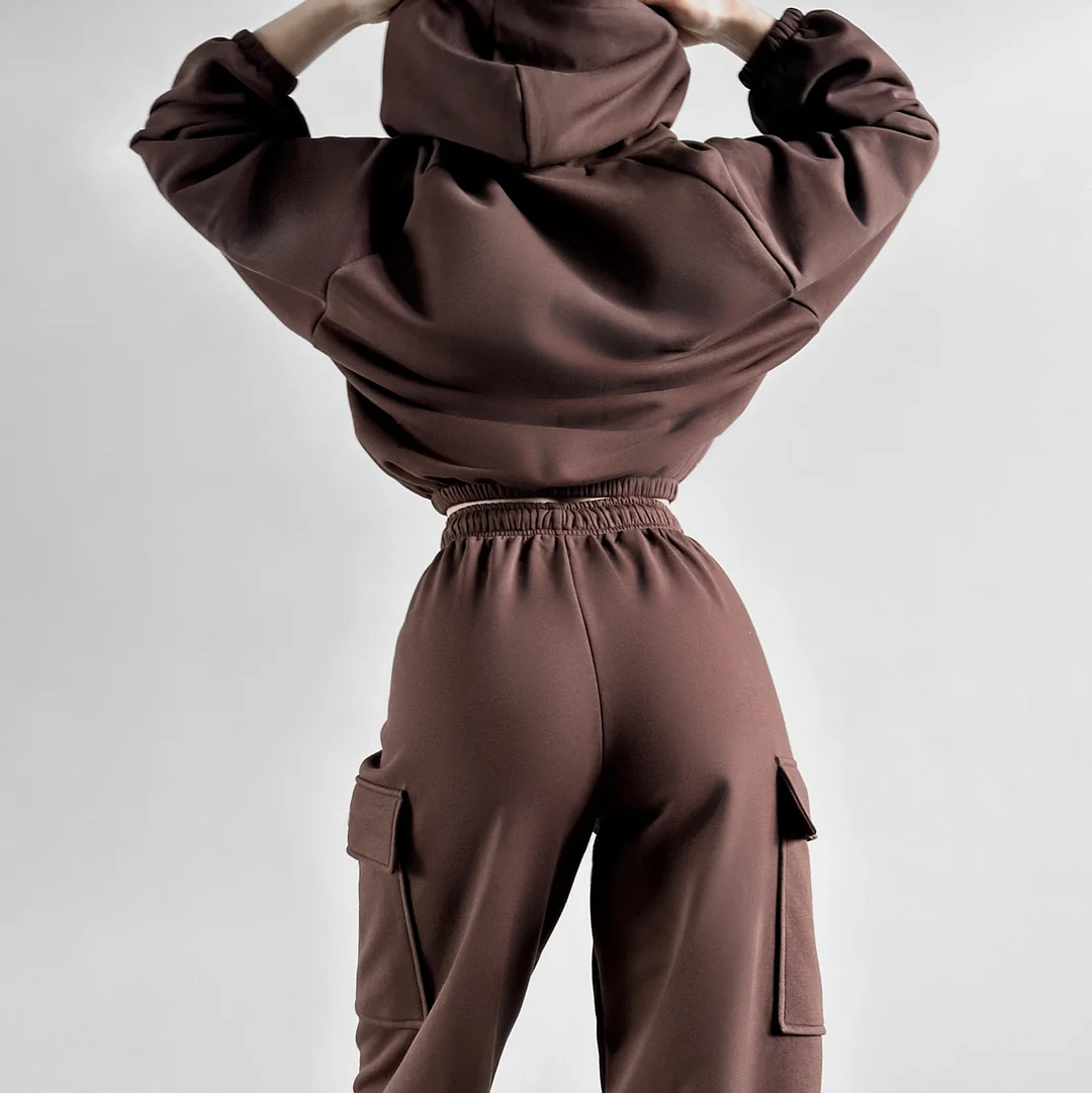 Women's Fashion Sports Casual Sweatshirt Set