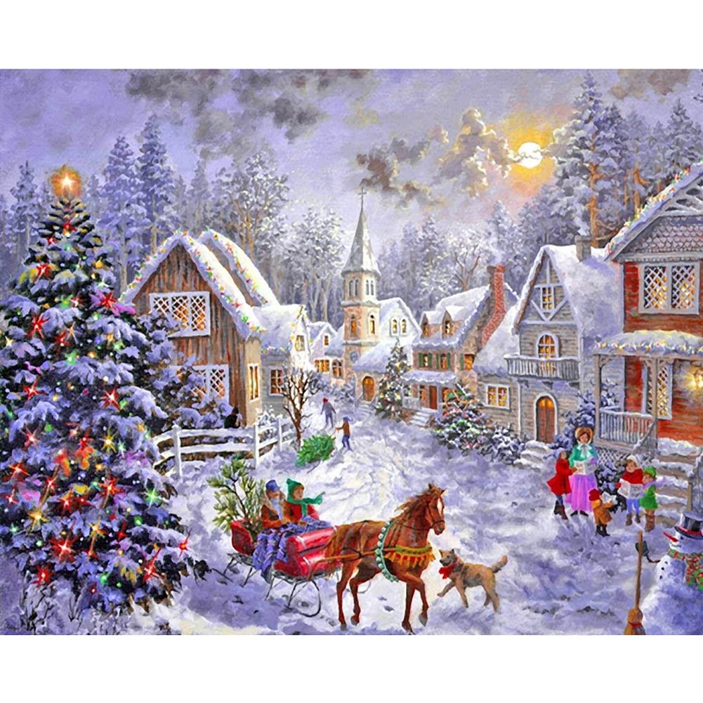 Paint By Number - Christmas Tree in Snow