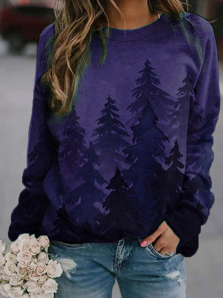 Foggy Forest Art Print Sweatshirt wearshes