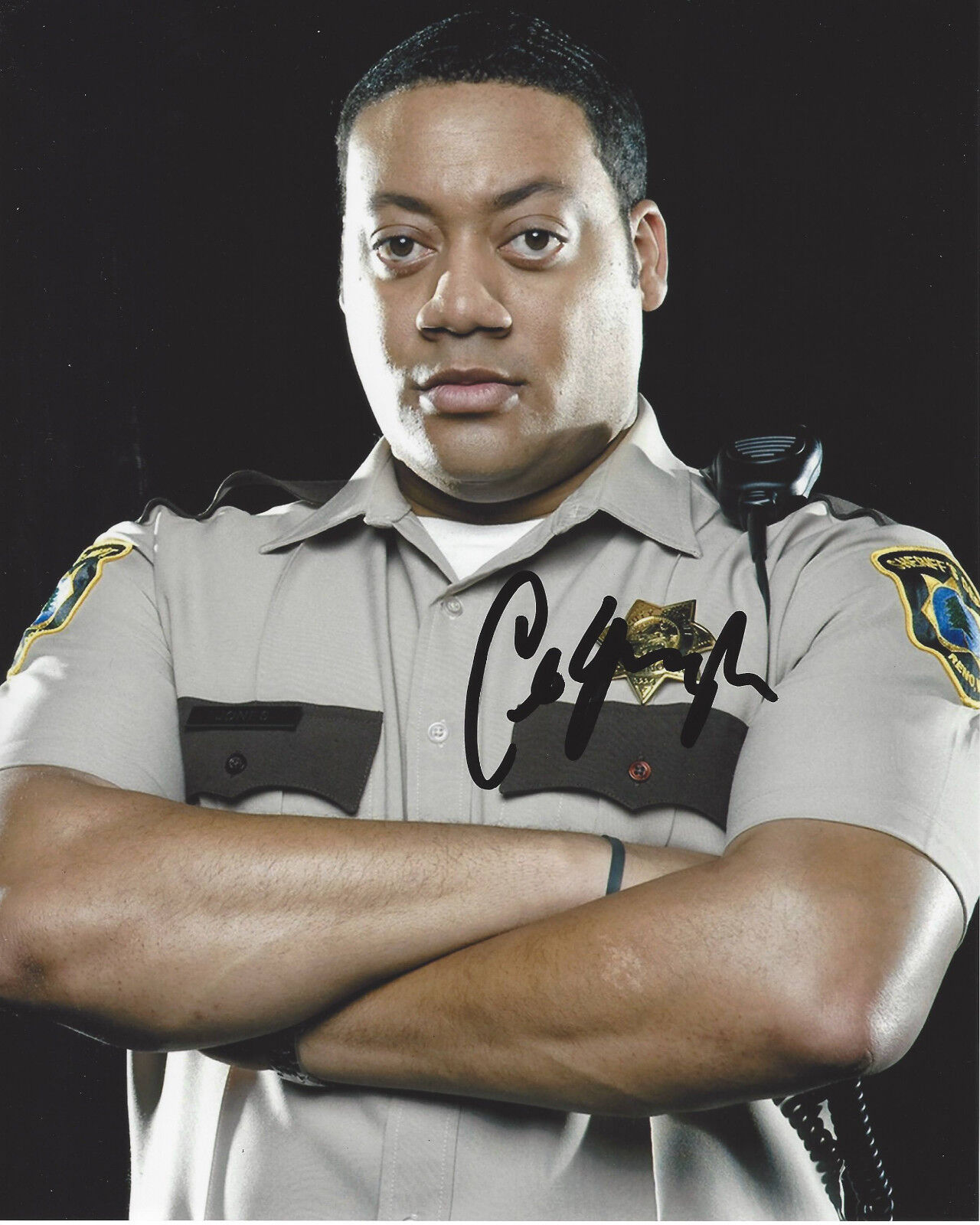 CEDRIC YARBROUGH SIGNED AUTHENTIC 'RENO 911' 8X10 Photo Poster painting w/COA COMEDIAN ACTOR