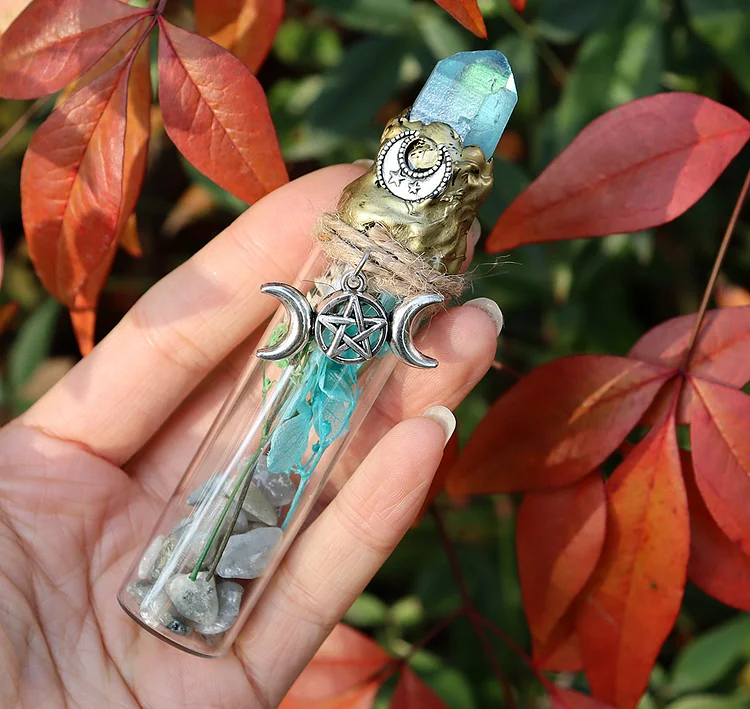 Olivenorma Natural Crystal Gravel Witch Energy Crystal Bottle