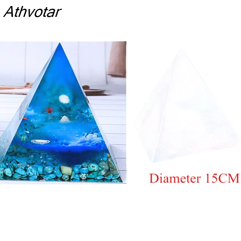 Athvotar Large Pyramid Resin Mold Casting Silicone Jewelry Molds Making Tree of Life Orgonite Pyramid Mold