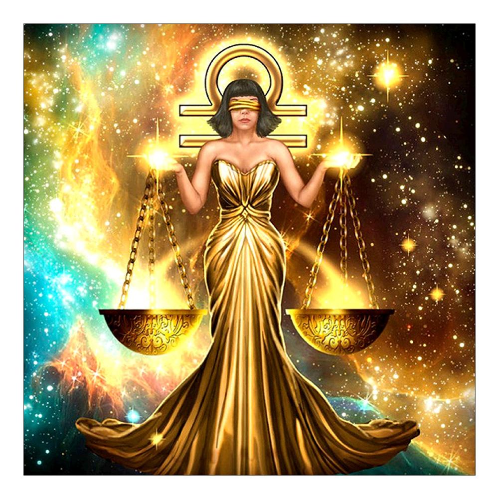 

30*30CM - Libra - Round Drill Diamond Painting, 501 Original