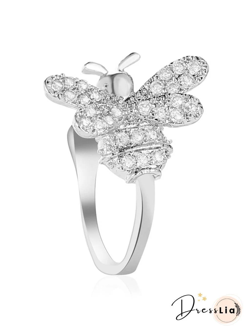 Super Sparkling Diamond Bee Clip Earrings