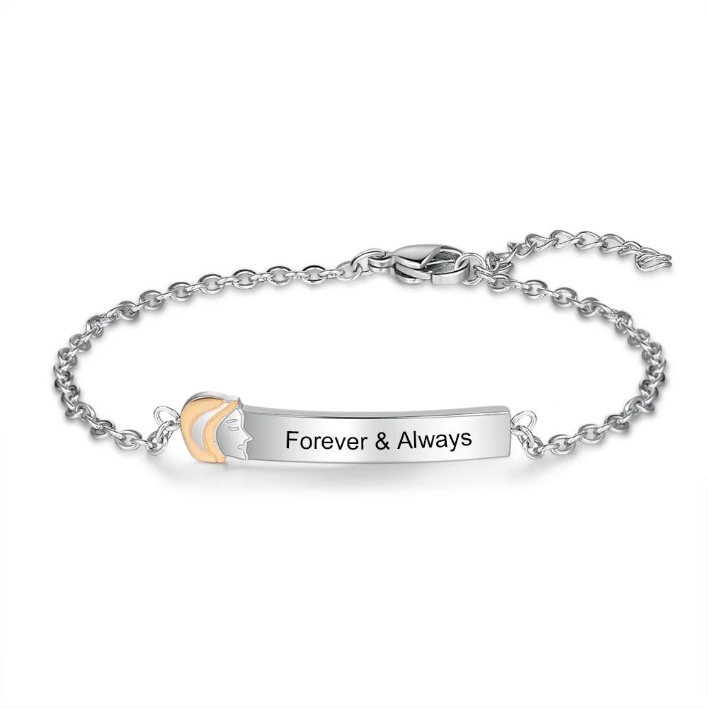 Frau Personalisiertbarer  Armband mit Text