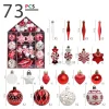 73PCS Home Christmas Tree Hanging Decors Gift Set