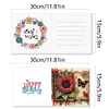(US Only)6PCS DIY Birthday Wishes Diamond Art Greeting Cards Congratulations Cards & Gift