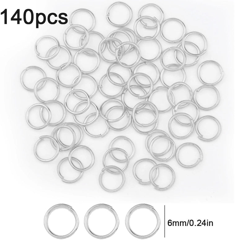 1 Set Diameter 3mm Diameter 4mm Diameter 5mm Alloy Solid Color Open Jump Rings Jewelry Accessories