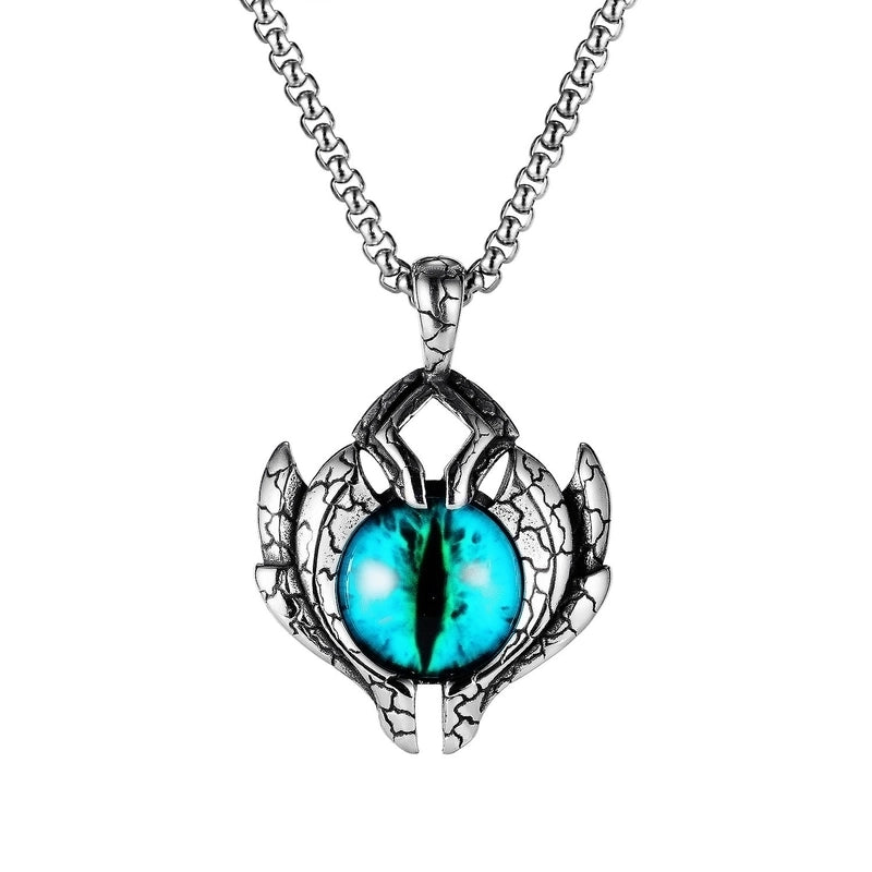 Fashion Devil’s Eye Stainless Steel Stoving Varnish Pendant Necklace 1 Piece