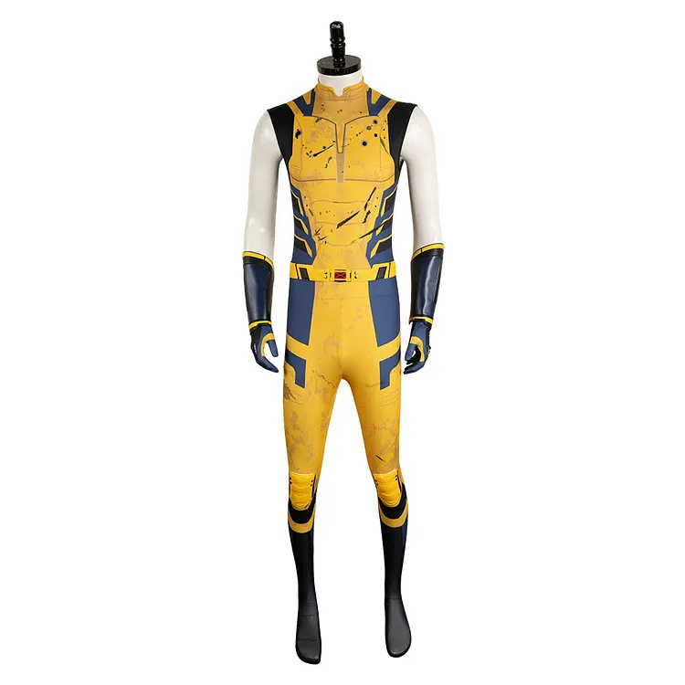 Deadpool & Wolverine (2024) Wolverine Yellow Sleeveless Jumpsuit Outfits Cosplay Costume Halloween Carnival Suit