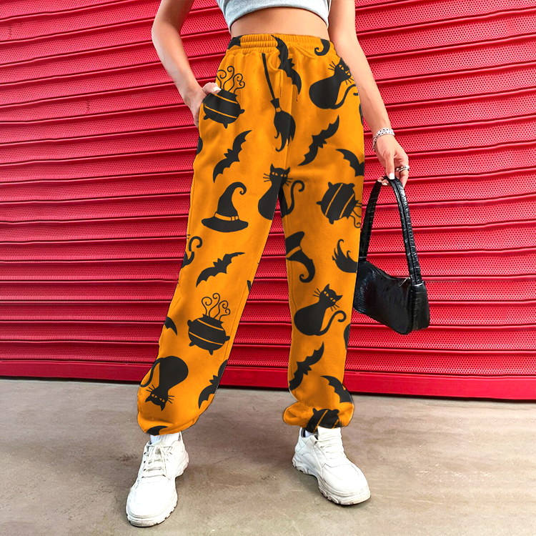 Halloween Pattern Women's Casual Pants Drawstring Pants Jogging Pants Casual / [blueesa] /