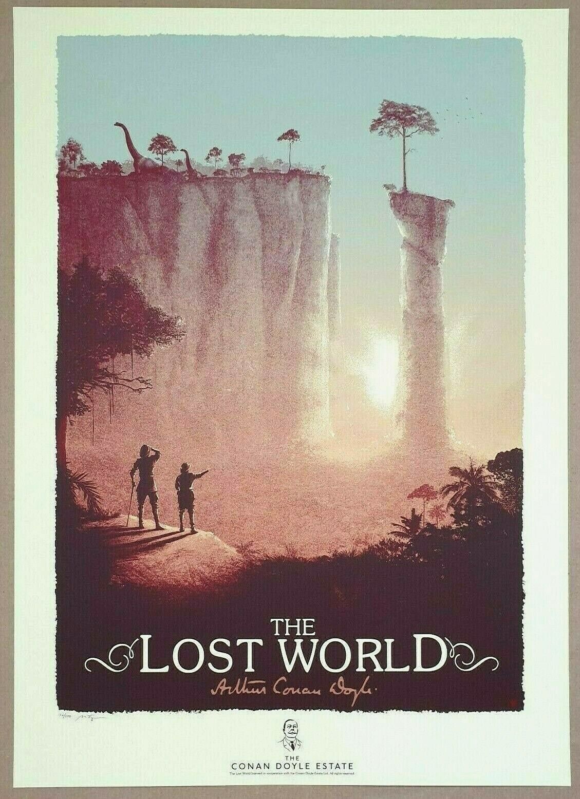 MATT FERGUSON - THE LOST WORLD Screen Print Poster /100 Arthur Conan Doyle