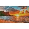 Sunset At Sea-16CT Stamped Cross Stitch Egyptian Cotton 55*36cm/21.65*14.17in