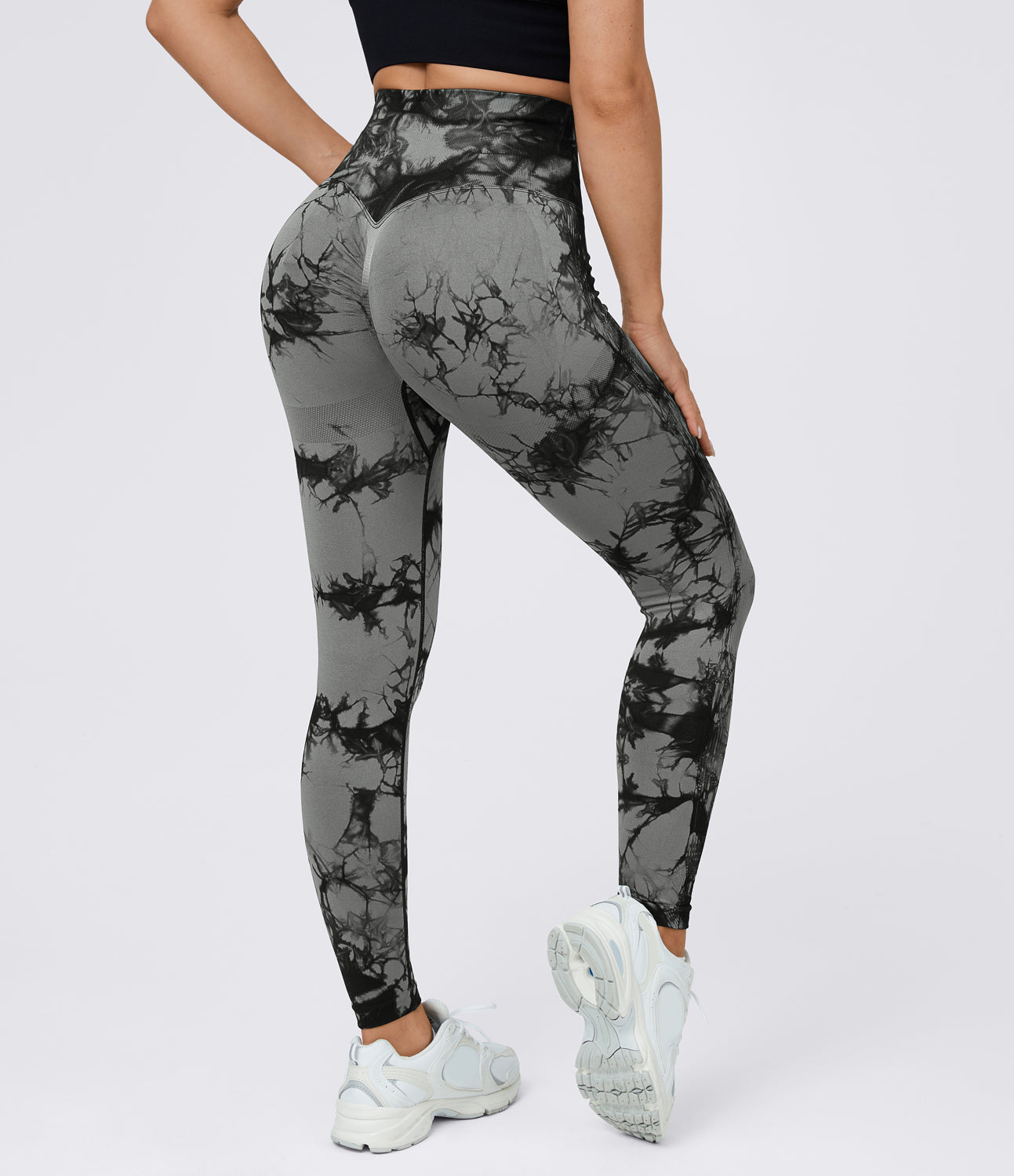 Women's Seamless Flow Super High Waisted Tie Dye Yoga Leggings