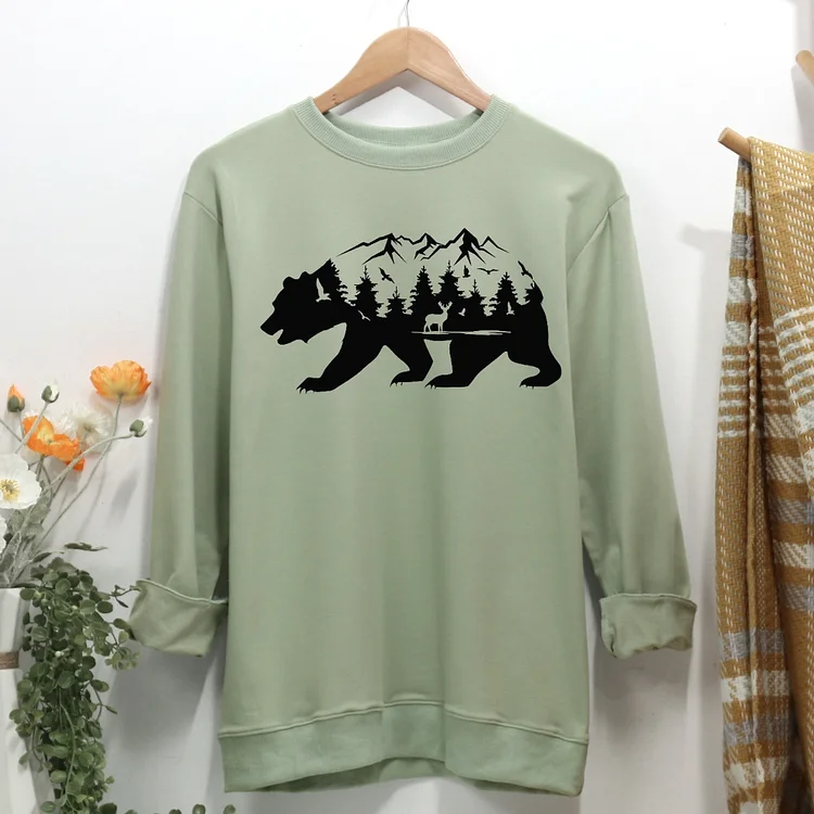 Mountain Bear Women Casual Sweatshirt-Annaletters