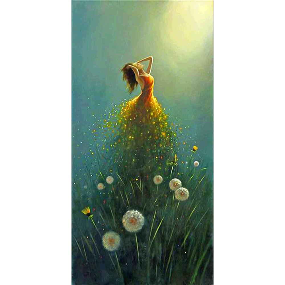 

45*85CM-Fairy Girl-Round Drill Diamond Painting, 501 Original