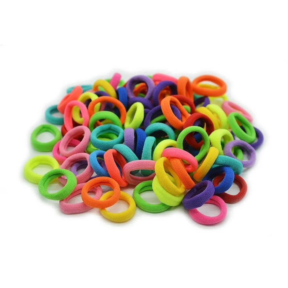 20pcs baby girls Girls Elastic hair bands Imitation Scrunchies hair ties kids Soild accessories Gum for hair bands for kid