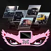 Dynamic Breathing Solar LED Car Window Warning Light Demon Eye
