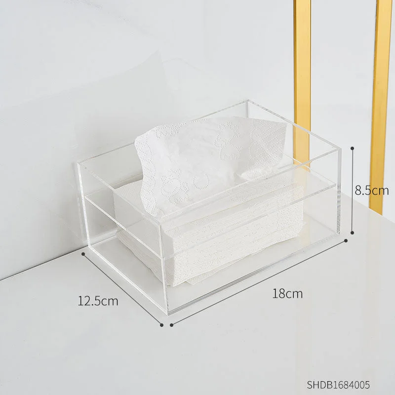 Modern Acrylic Tissue Box Transparent Fashion Napkin Holder Home Decoration Living Room Desk Decor Accessories Decorative Box 712