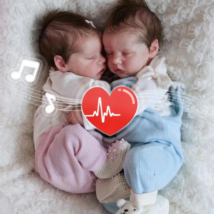  [3-7 Days Delivery]17" Reborn Baby Doll Twins Boy and Girl Debbie and Deborah Lifelike Sleeping Newborn - Reborndollsshop®-Reborndollsshop®