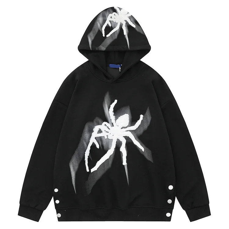 Sopula Unisex Spider Towel Embroidery Graphics Hoodie