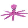 2Pcs Octopus Dog Toy No Stuffing Squeaky Plush Puzzle Toy Interactive Chew Toy