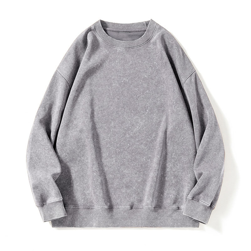 Washed Distressed Crew Neck Sweatshirt / Rvogue / Rvogue