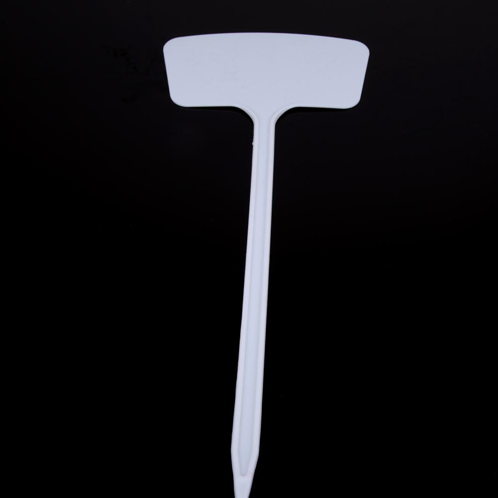 

10Pcs T-type Plastic Nursery Garden Plant Label Flower Tag Marker Stick, 45cm, 501 Original