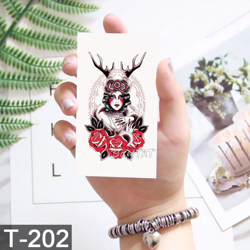 Waterproof Temporary Tattoo Sticker Cute Watercolor Cartoon Design Children Lamp Water Transfer Tatto Marine Man Girl Fake Tatoo