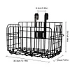 Bike Front Rear Basket Fold-Up Bicycle Cargo Rack Metal Wire Ebike Travel Basket