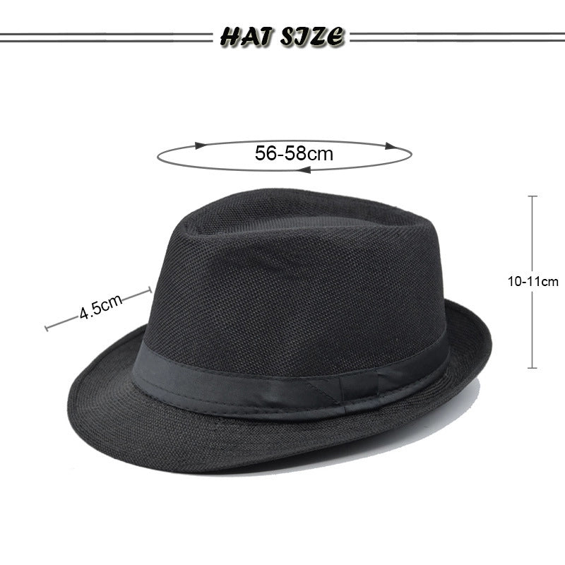 Unisex Modern Style Classic Style Geometric Curved Eaves Sun Hat Fedora Hat