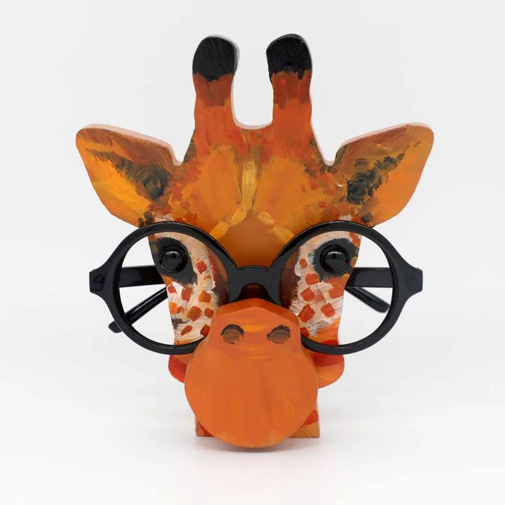 Lovely Giraffe Wooden Glasses Stand