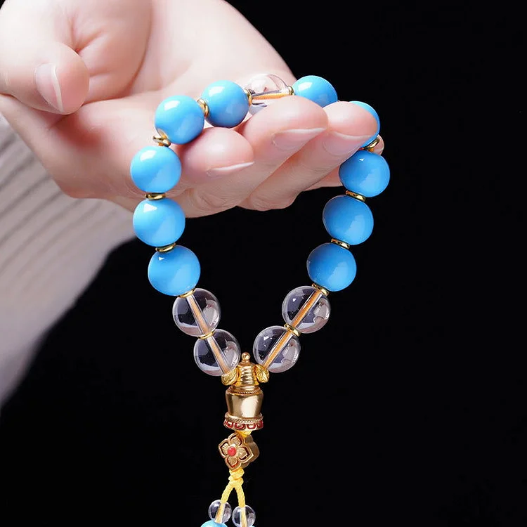 Thangka Buddha Great White Pagoda Peace and Prosperity Bracelet