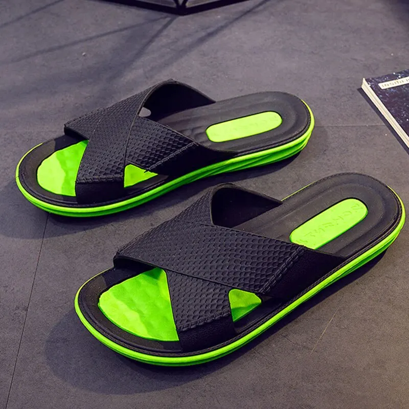 2021 Summer Men's Slippers Indoor Massage Home Shoes Bathroom Non-slip Slippers Beach Shoes Outdoor Men's Slippers