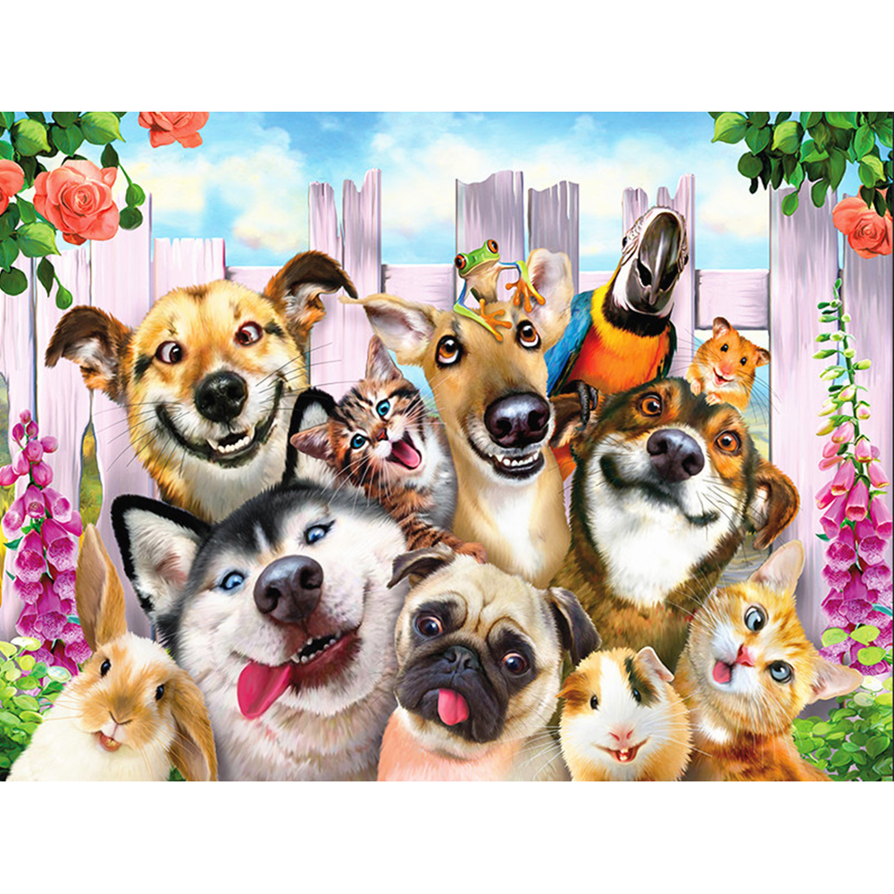 

50*40CM - Square Drill Diamond Painting - Animals, 501 Original
