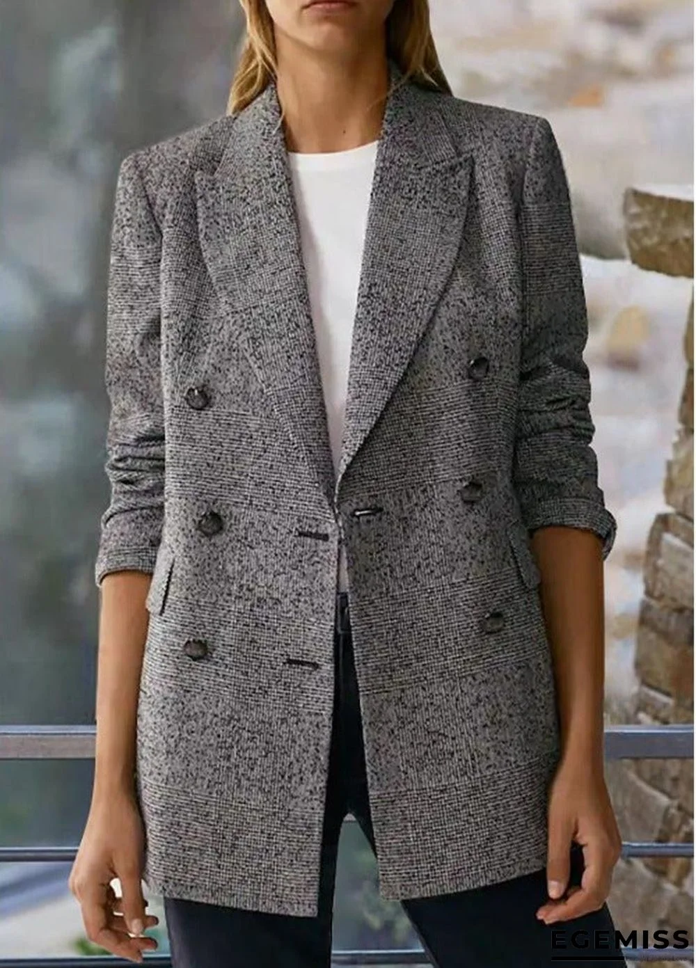 Double-breasted Loose-fitting Casual Blazer | EGEMISS