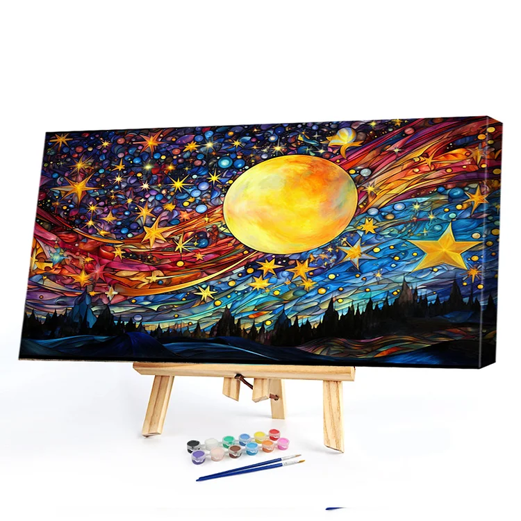 Oil Paint By Numbers - Starry Sky - 60*40CM