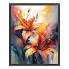 Yellow Lily - 11CT Stamped Cross Stitch - 40*50cm - Flower