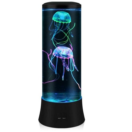 Jellyfish Lava Lamp, 7 Color Mood Lamp LED for Home Office Kids Bedroom Decor